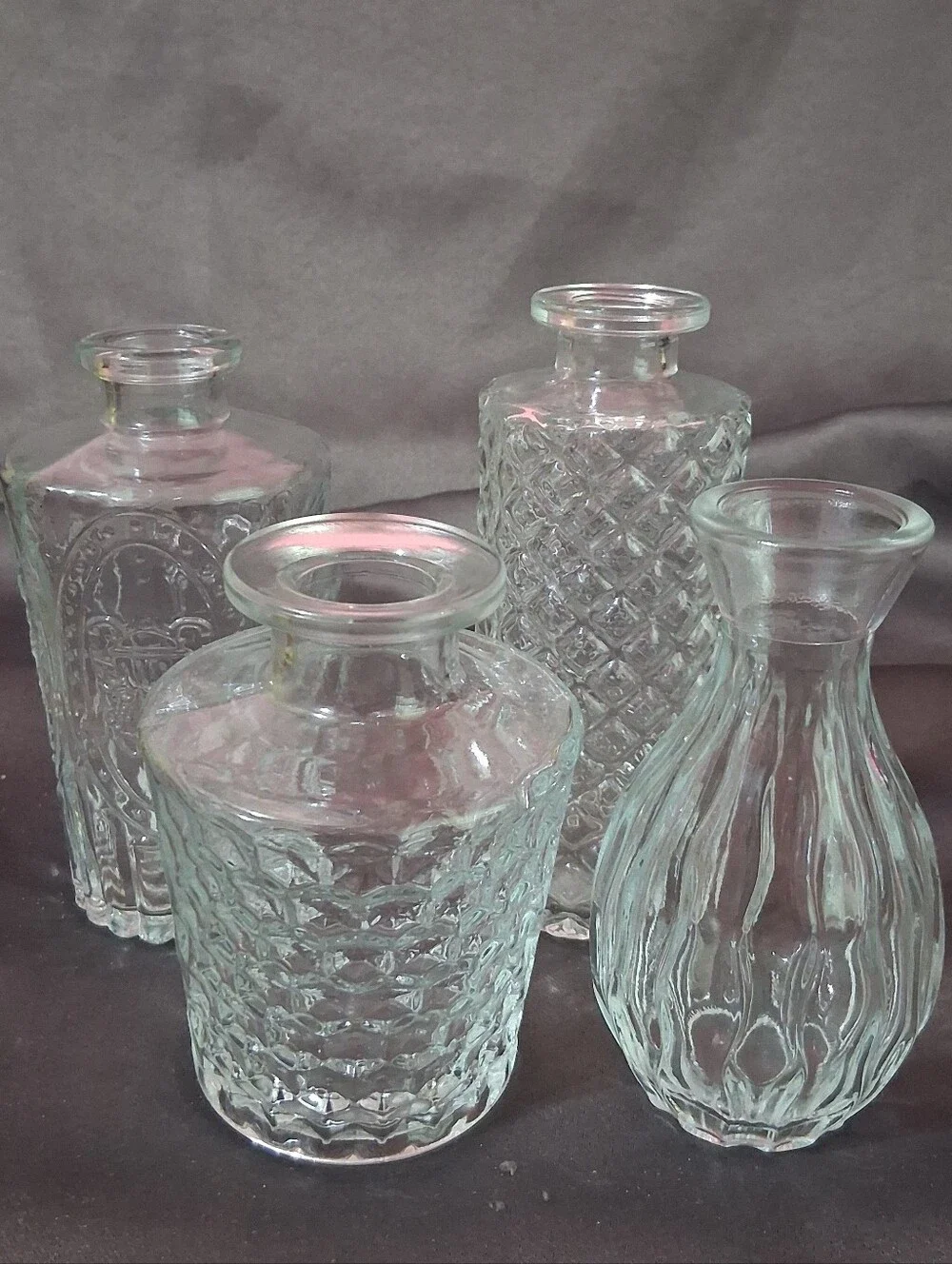 New Mini Glass Bud Vase Bundle 4pc